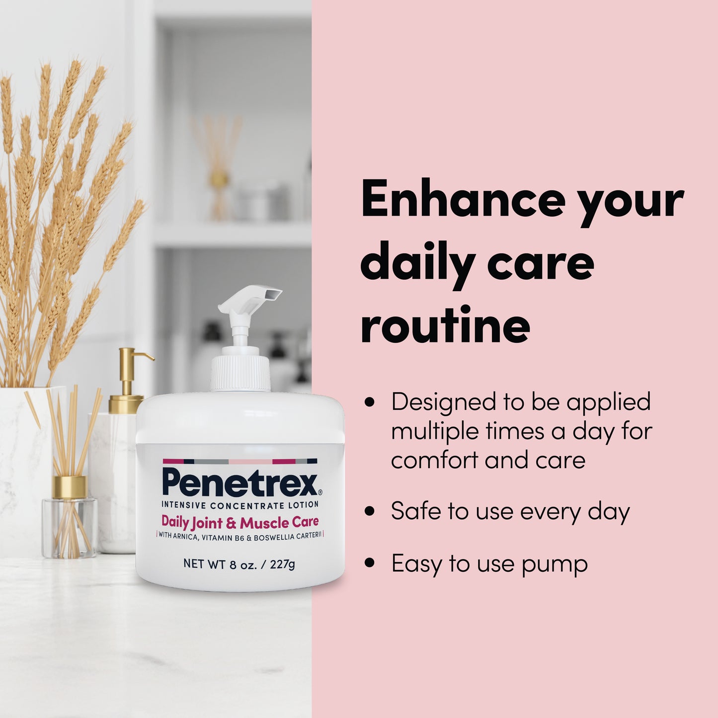 NEW: Penetrex Daily Joint & Muscle Care Lotion, 8 oz Pump