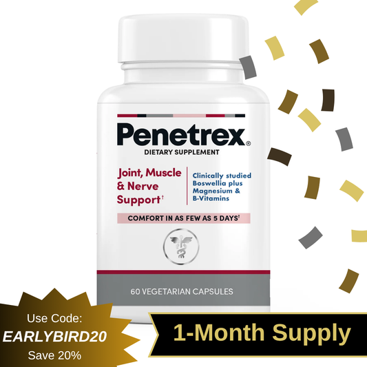 Penetrex Joint, Muscle & Nerve Support Supplement, 30 Day Supply (60 count)