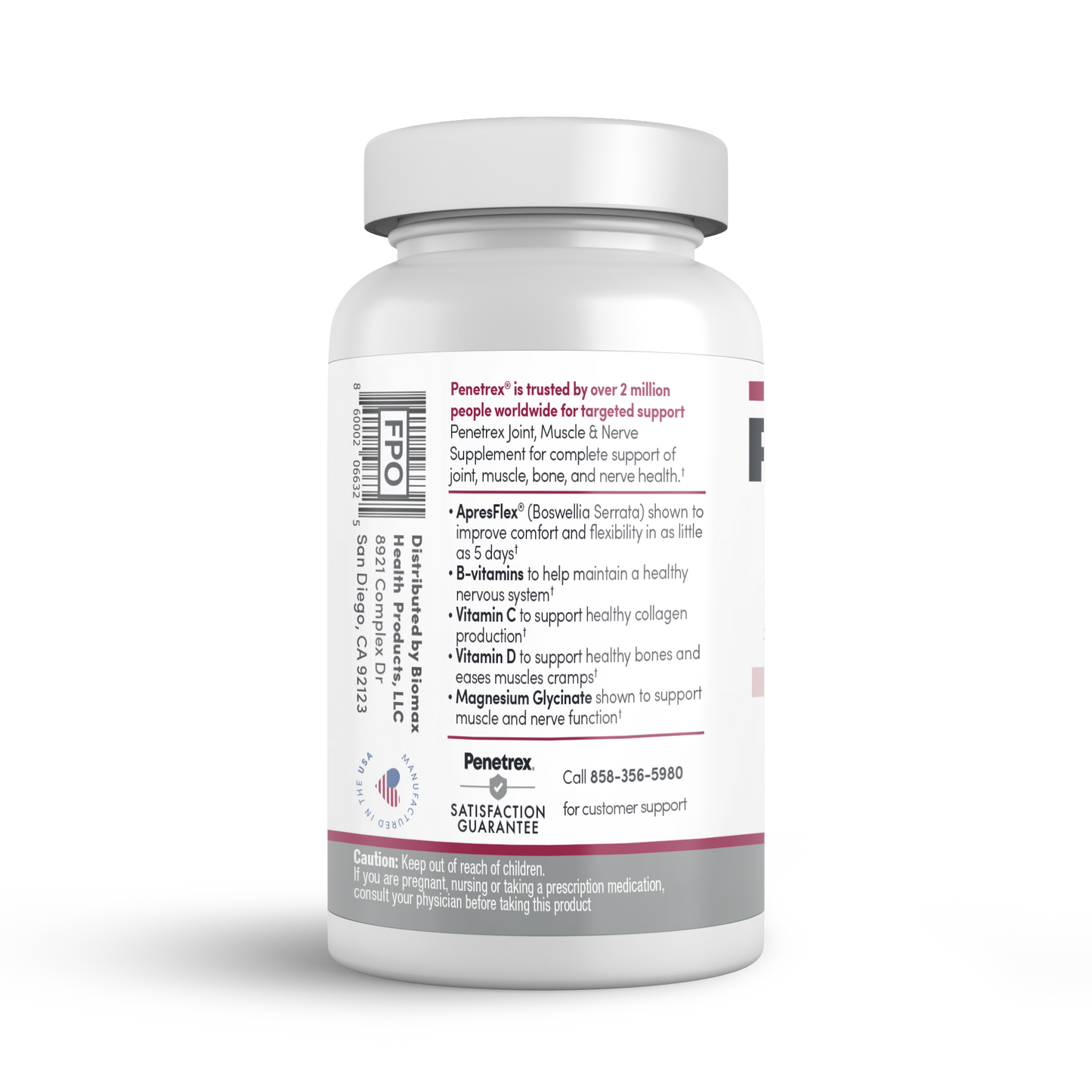 Penetrex Joint, Muscle & Nerve Support Supplement, 30 Day Supply (60 count)