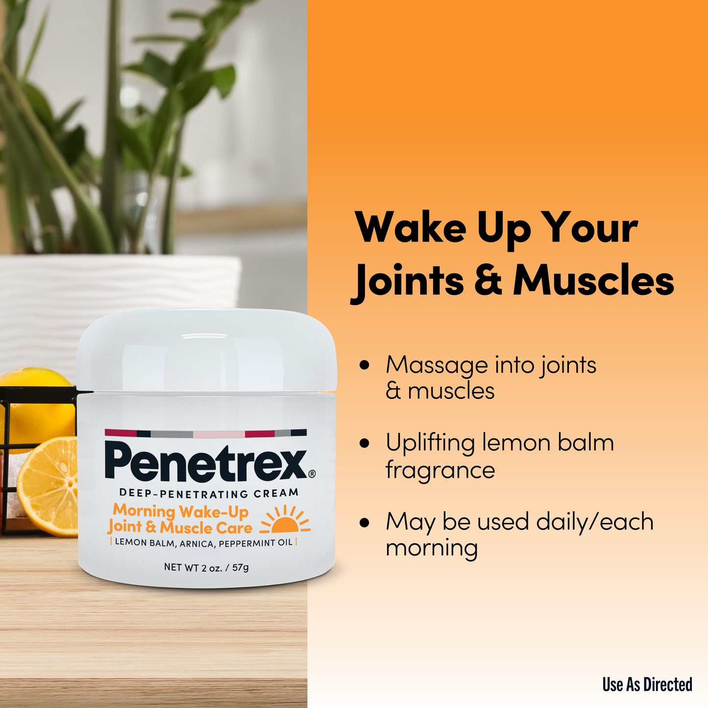 Penetrex Morning Wake-Up cream as part of a morning body care routine