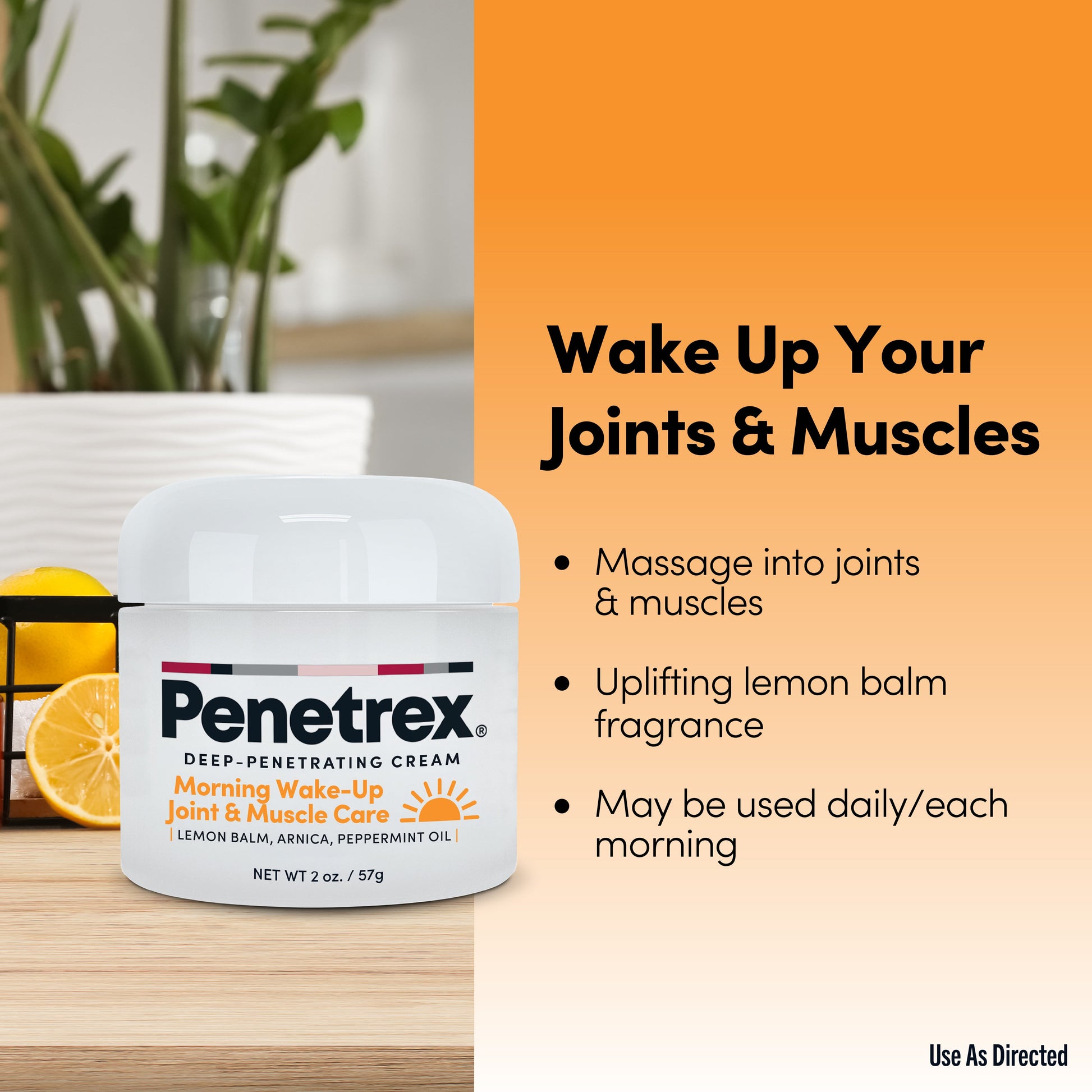 Penetrex Morning Wake-Up cream as part of a morning body care routine