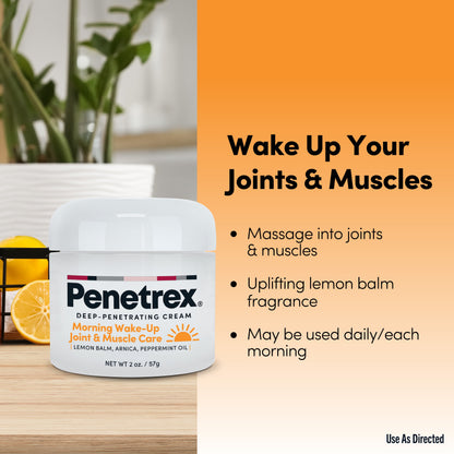 Penetrex Morning Wake-Up cream as part of a morning body care routine