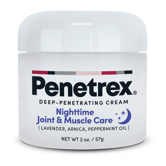 Penetrex Nighttime Joint & Muscle Care Cream with lavender essential oil, 2 oz jar, front view