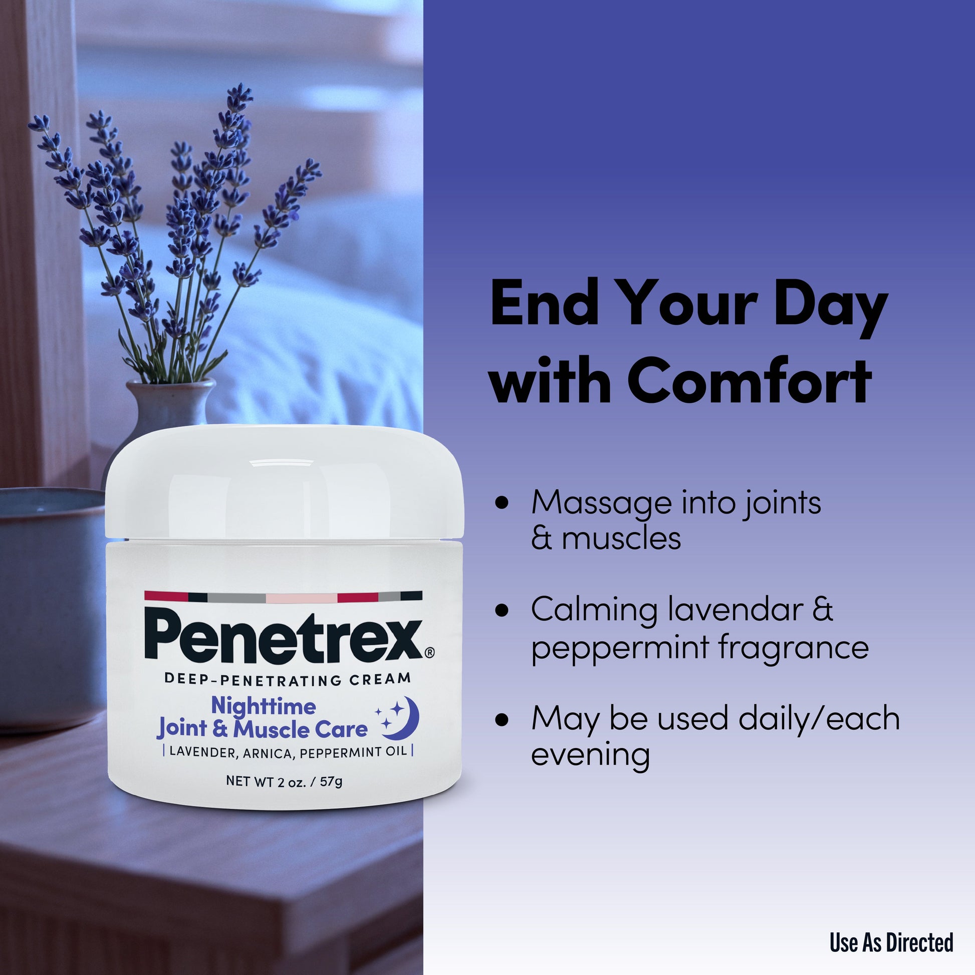 Penetrex Nighttime cream as part of an evening self-care routine