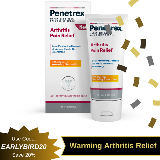 NEW! Penetrex Warming Pain Relief Cream, 2 Oz.