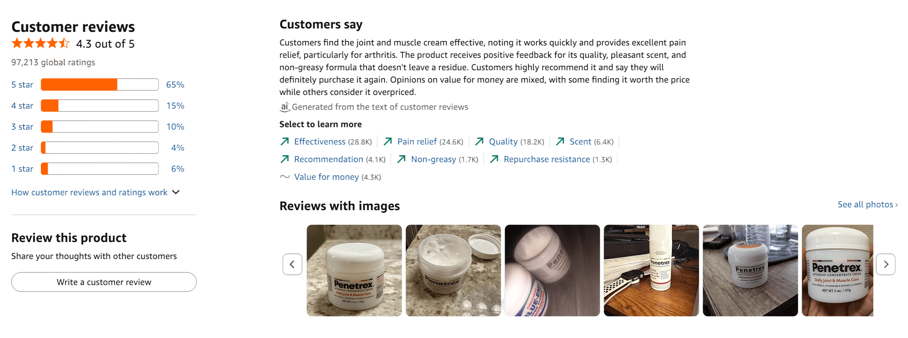 Amazon customer review summary