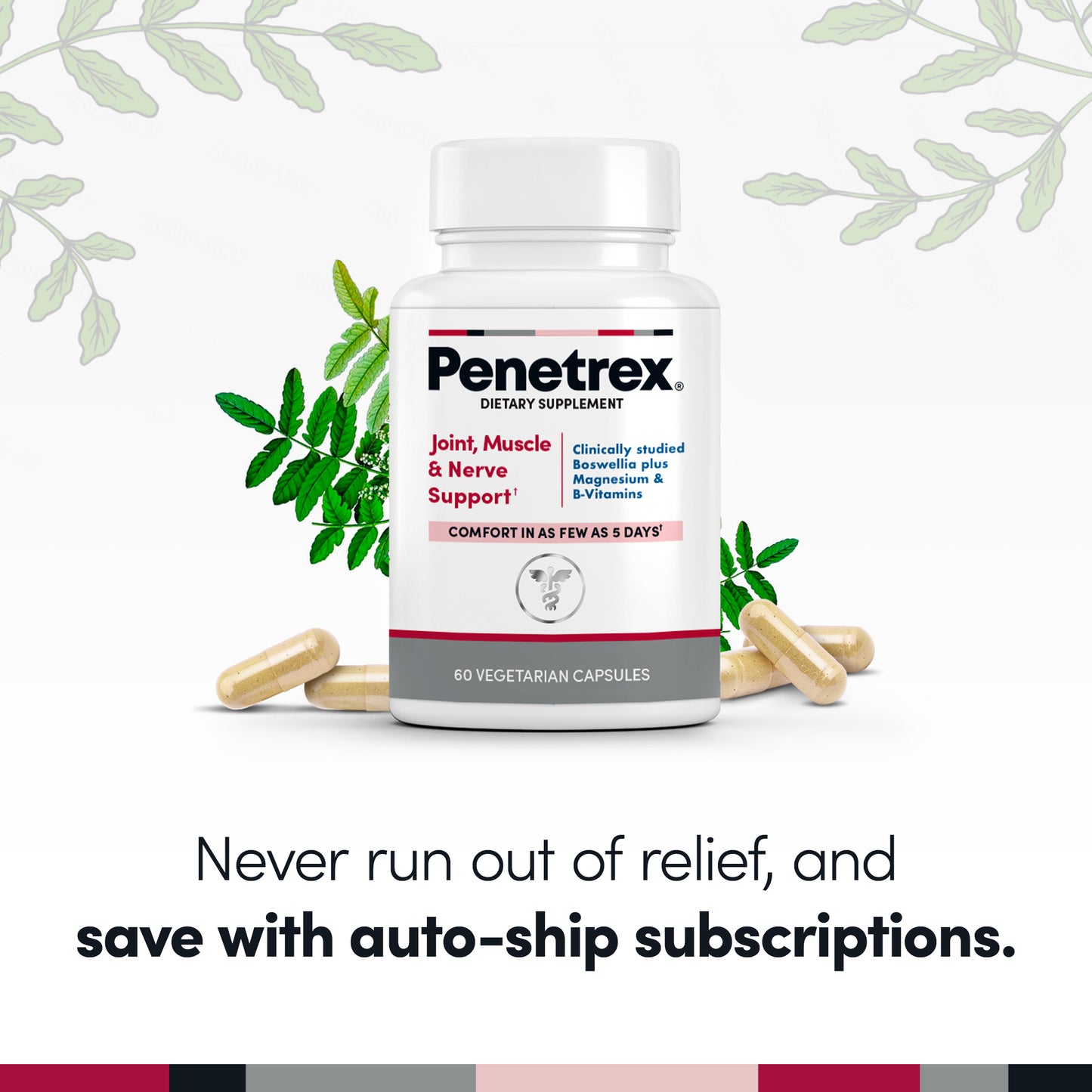 Penetrex Joint, Muscle & Nerve Support Supplement, 30 Day Supply (60 count)