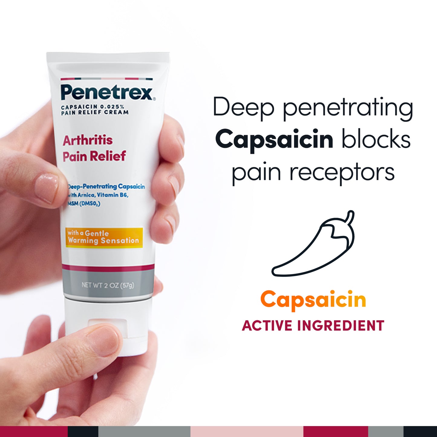NEW! Penetrex Warming Pain Relief Cream, 2 Oz.